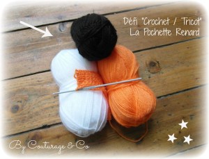 1 Defi crochet pochette renard