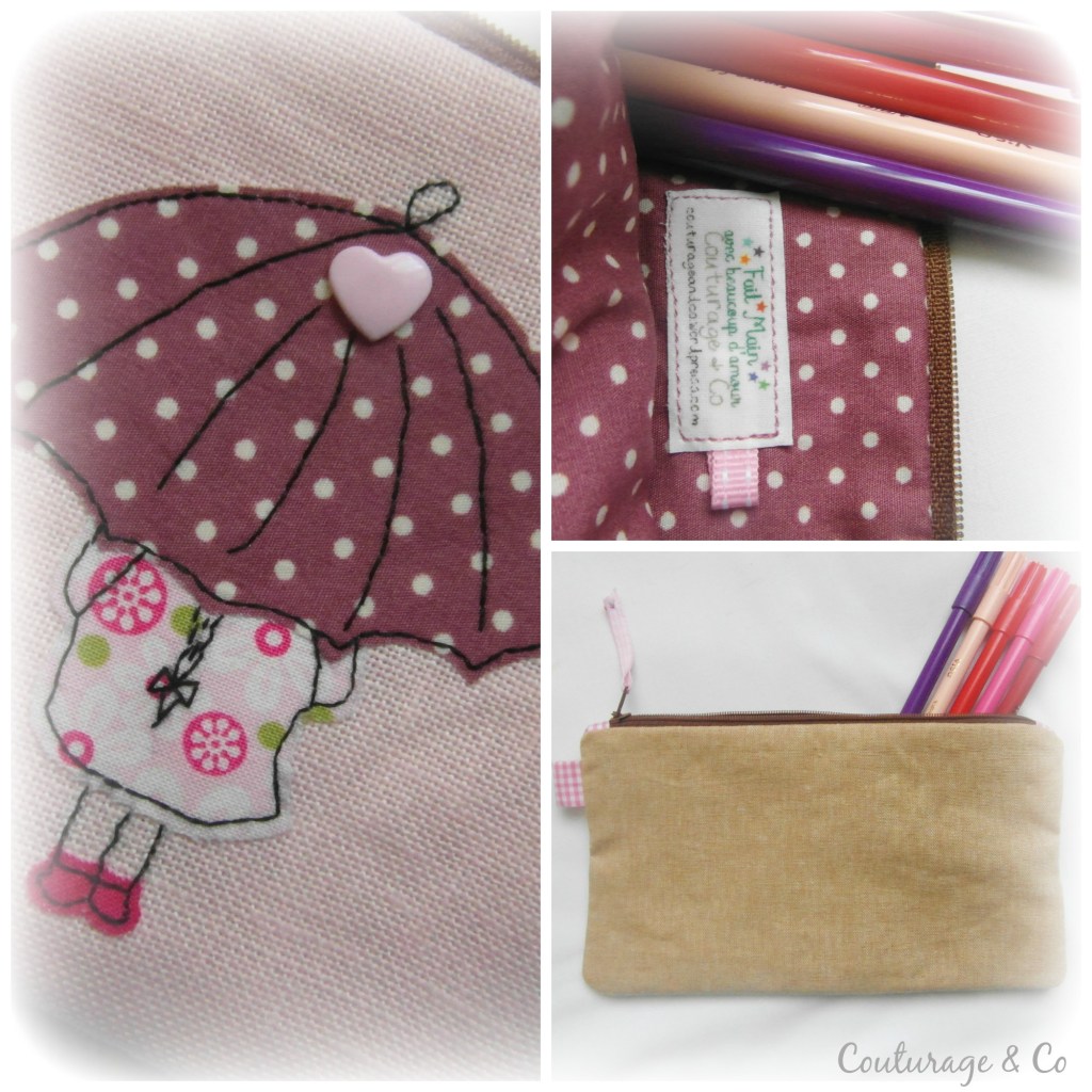 Trousse plate petite file sous le parapluie couturage co 2