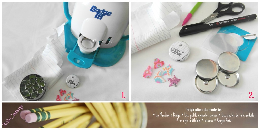 Tutoriel Badge Mlle Couturage 1 instructions