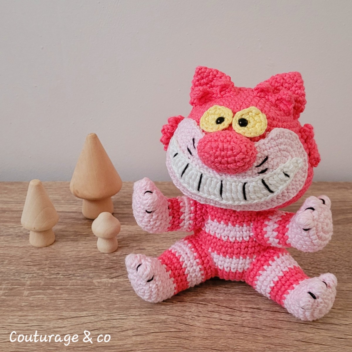 CréationAuCrochet #ChatCheshire